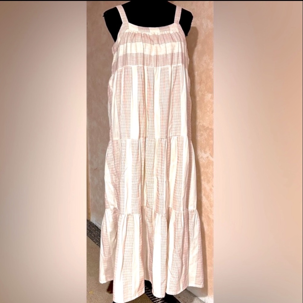 🤍 LAUDE The Label Organic Cotton Tiered Maxi Dress – Size M - Picture 12 of 14